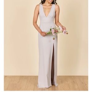 Park and fifth bridesmaid dress dove grey